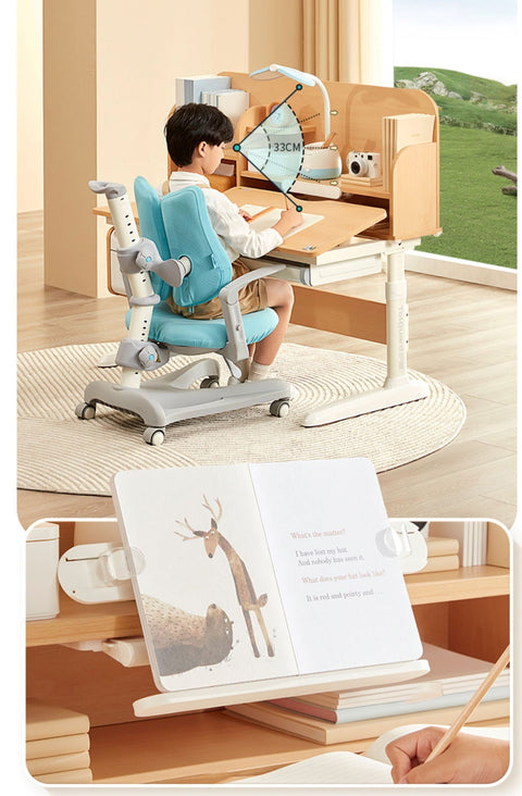 Ergonomic Kids Desk and Chair Set - DW120S | Solid Wood - Best4Kids