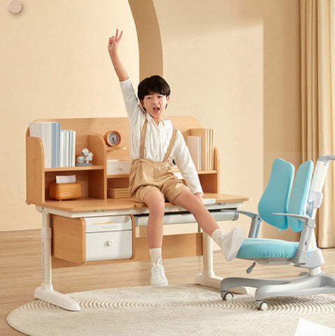 Ergonomic Kids Desk and Chair Set - DW120S | Solid Wood - Best4Kids