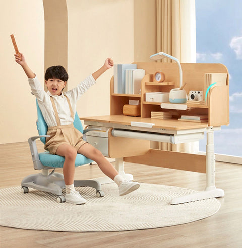 Ergonomic Kids Desk and Chair Set - DW120S | Solid Wood - Best4Kids