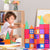 Best4kids Tiles 120 Piece Set  Clear 3D Color Magnetic Building Tiles - Best4Kids