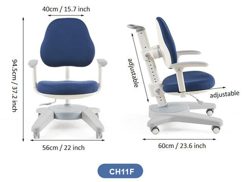 Ergonomic Kids Desk and Chair Set - DW120S | Solid Wood - Best4Kids