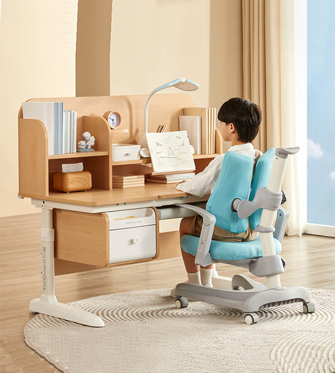 Ergonomic Kids Desk and Chair Set - DW120S | Solid Wood - Best4Kids