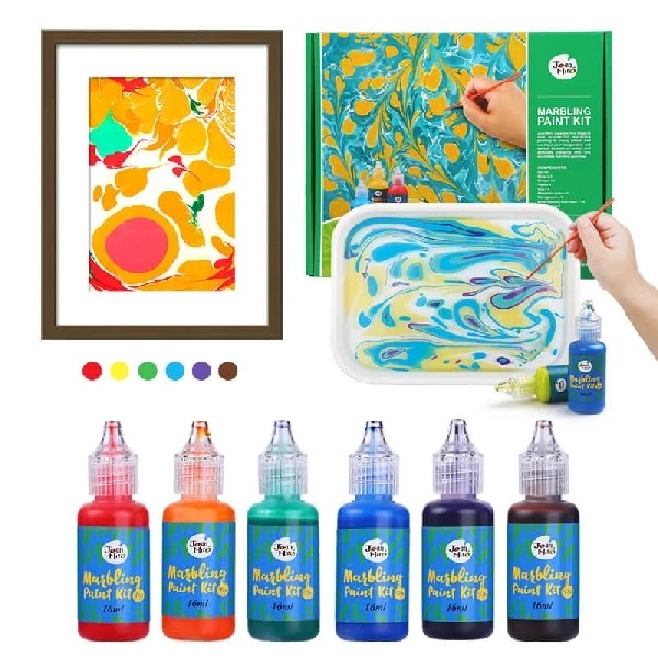 Jar Melo Jar Melo Water Marbling Paint Kit For Kids; 6 Colors, Marble  Kit,Non-Toxic; Water Art Paint Set, Art & Crafts Kit For Girls & Boys Ages  6-8